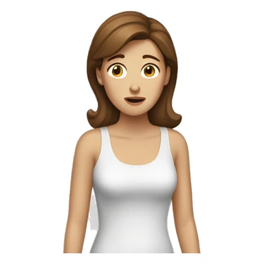 Woman who fainted with brown hair  sticker