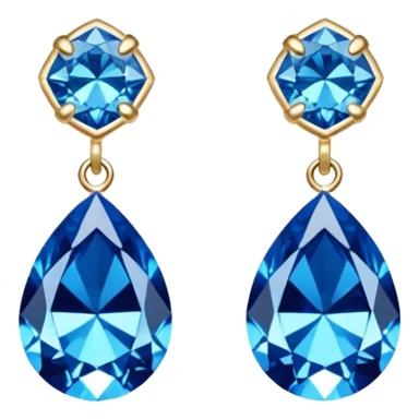Rending Blue rhinestone Earrings sticker