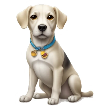 Dog at beach sticker