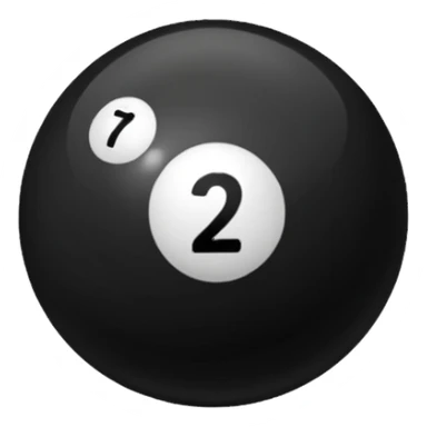 Quiero un emoji de la bola 12 del billar sticker
