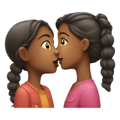 girl and girl kiss sticker