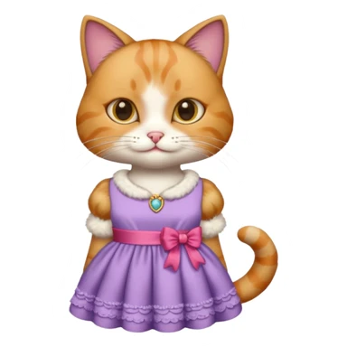 Cat with dress  sticker