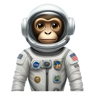 Monkey in a space suit sticker