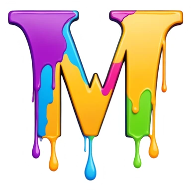 Graffiti the letter W with drippy paint  sticker