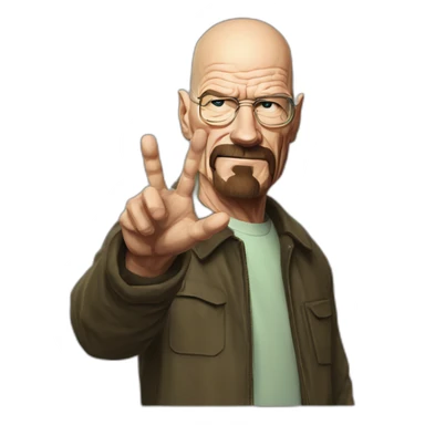 walter white waving his finger no sticker