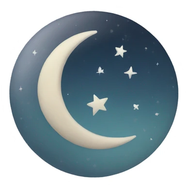Moon with letter SR sticker