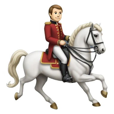 Macron sur un cheval sticker