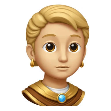 Dios griego estilo estatua de perfil mirando con una lupa de sticker