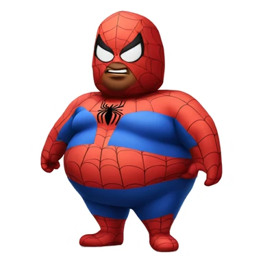 obese spiderman sticker