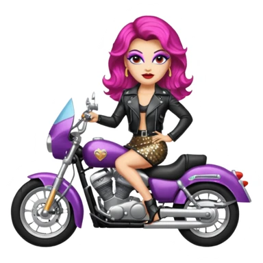 Drag queen on a motorcycle sticker