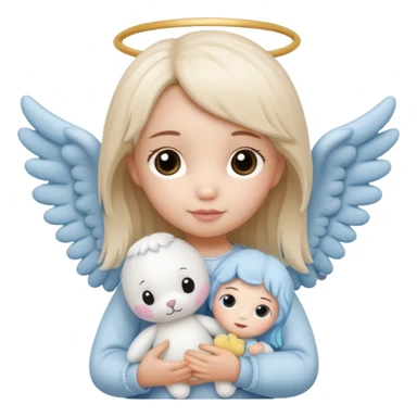 a mix of a jellycat and angel, stitch girlfriend sticker