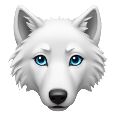 White wolf blue eyes sticker