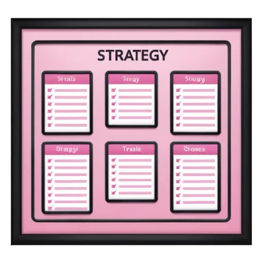 business strategy bord pink  sticker