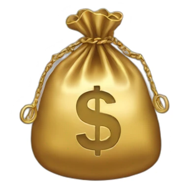 golden money bag sticker