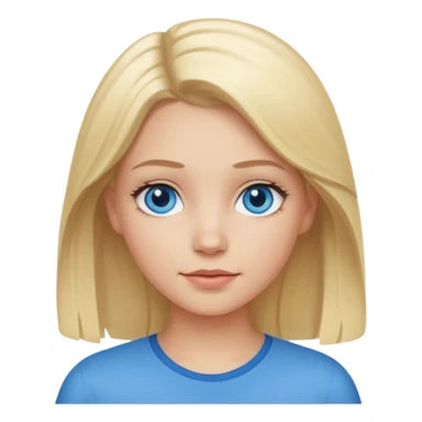 white girl with blond middle part sticker