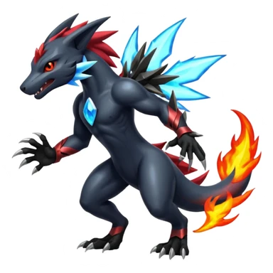  Shiny Zoroark-Salandit-Zekrom-fusion sticker