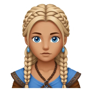 Viking female slave with blue eyes  sticker