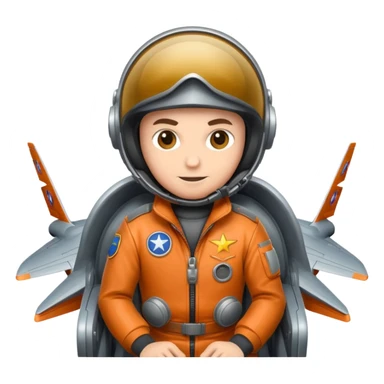 fighter jet in the sky with pilot inside  sticker