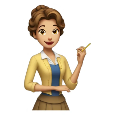disney belle as a teacher sticker