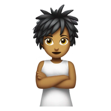 Lili, exiled punk angel, defiantly hides her wings. sticker