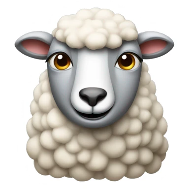 a sheep doing a very sly expression  sticker