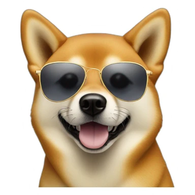 shiba inu sunglasses sticker