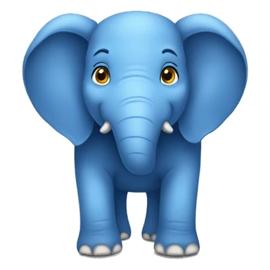 blue elephant sticker