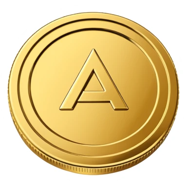 coin placed on its side at a 45-degree angle sticker