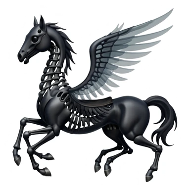 thestral: Winged horses visible only to those who have witnessed death and understand its significance. sticker