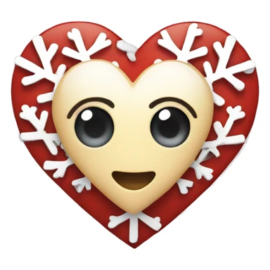 Heart whit snowflake  sticker