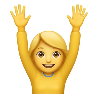 My emoji with hands up sticker