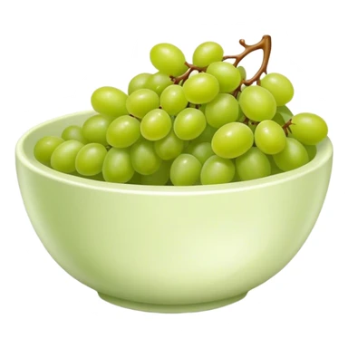 Crunchy green grapes in a bowl sticker