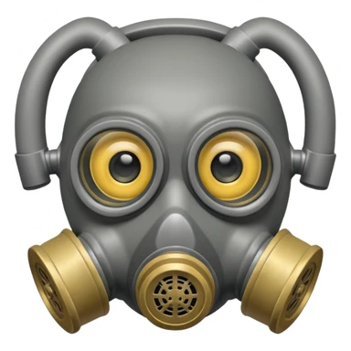 gas mask with big eyes sticker