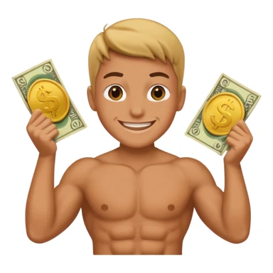 flexing money  sticker