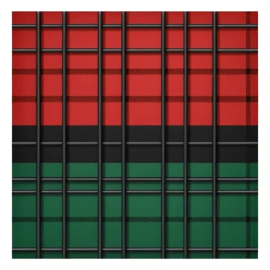 Red green black plaid sticker