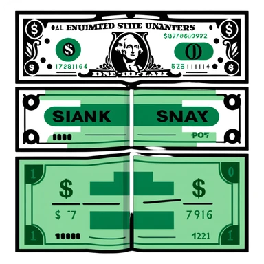 dollar bill banknote sticker