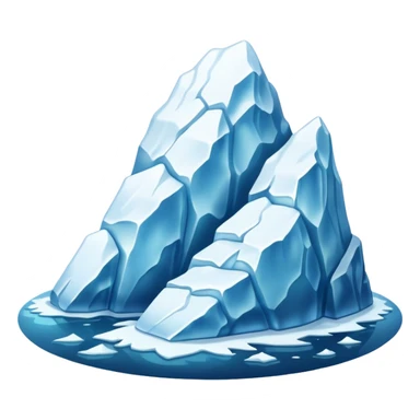 An iceberg, black sticker