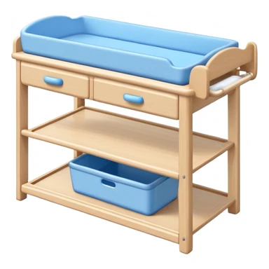 Blue baby changing table sticker