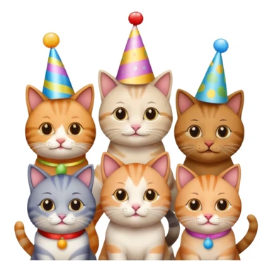 12 cats at a birthday party sticker