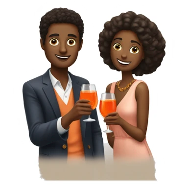 Three friends drinking aperol spritz sticker