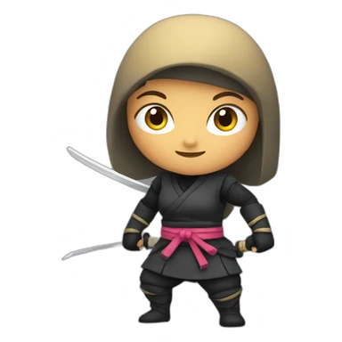 ninja girl sticker