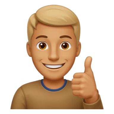 man giving a thumbs-up sticker