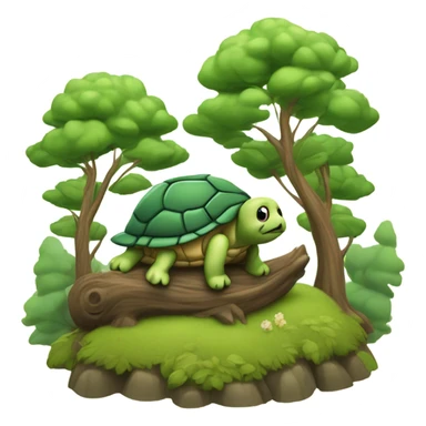 turtle wisdom in the woods sticker