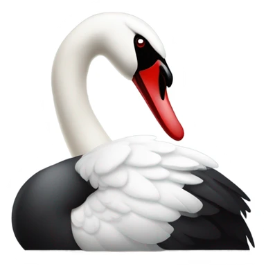 Cisne negro con rojo y algo vibes a vampiro  sticker