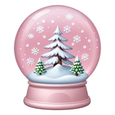 Pale pink snow globe sticker