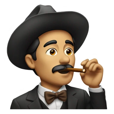 Ramon Salazar smoking a cigar sticker