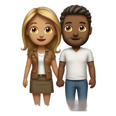 Long distance couple  sticker