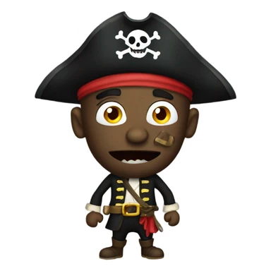 Scary pirate sticker