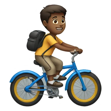 Boy on cycle  sticker