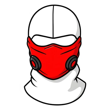 red ski mask sticker